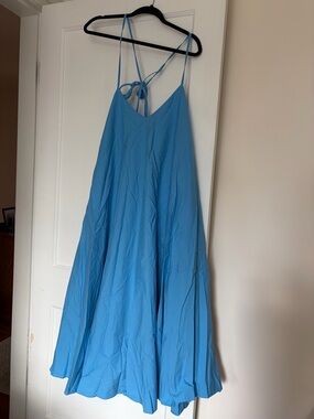 NWT Banana Republic Bright Blue V-Neck Spaghetti Strap Dress